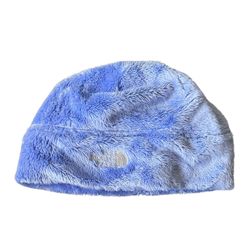 Fuzzy Sky Blue North Face Beanie