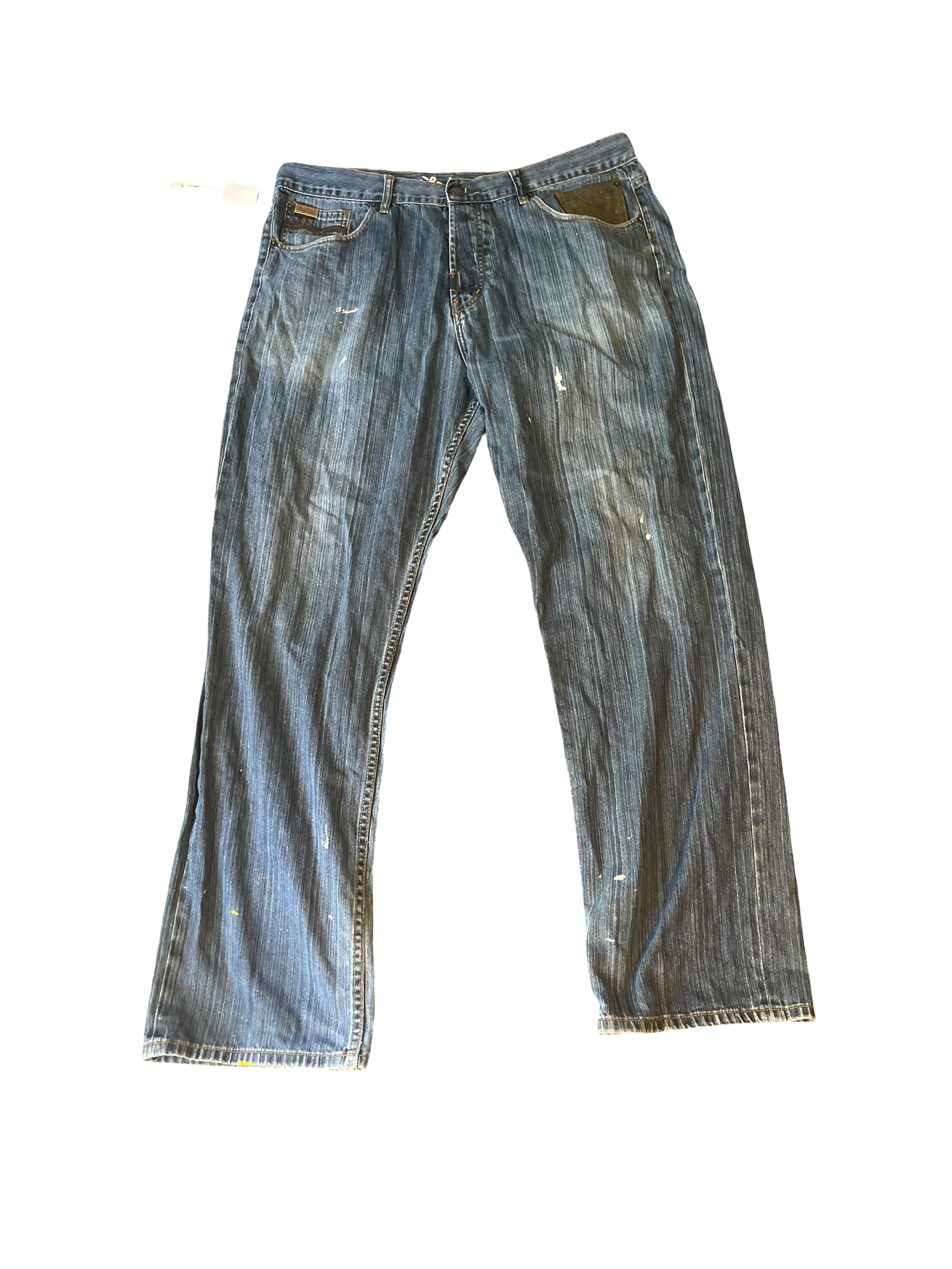 (40) Lng Paint Chip Denim