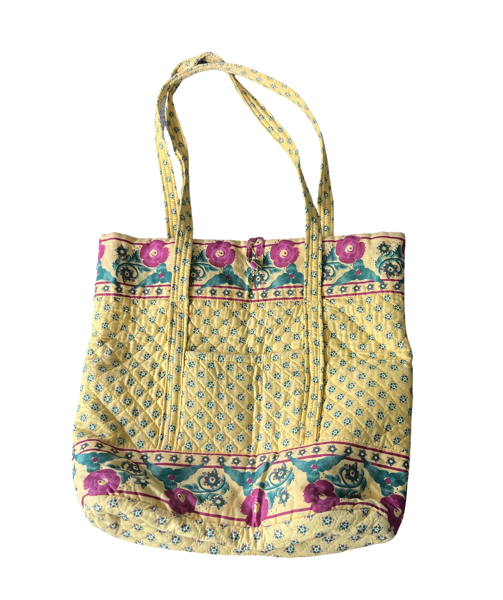 Yellow Floral Tote Bag