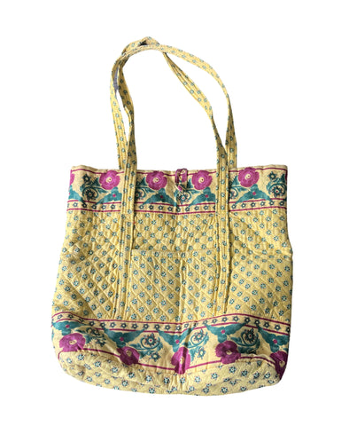Yellow Floral Tote Bag
