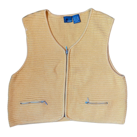 (L) Yellow Zip Sweater Vest