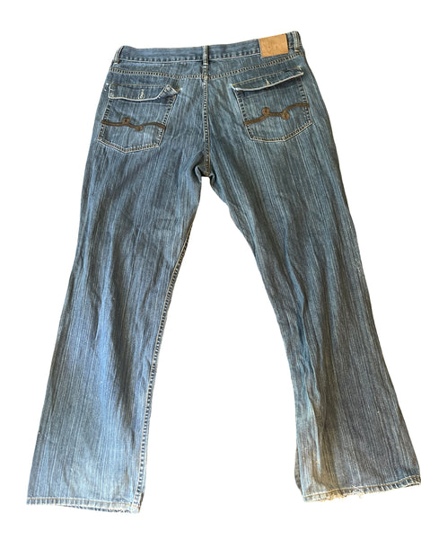 (40) Lng Paint Chip Denim