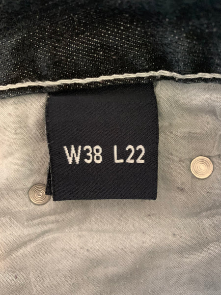 (38)Dark Blue Denim Capri Jhorts