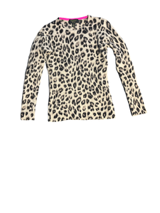 (S) Women’s Cashmere Leopard Longsleeve