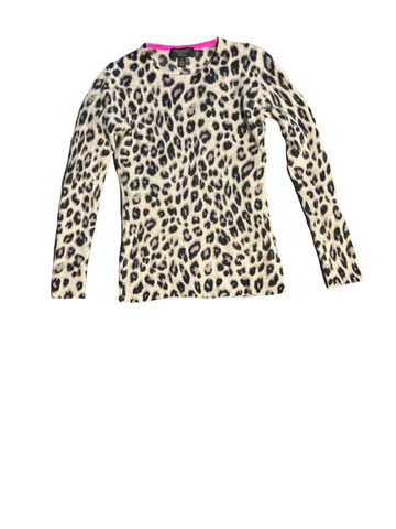 (S) Women’s Cashmere Leopard Longsleeve