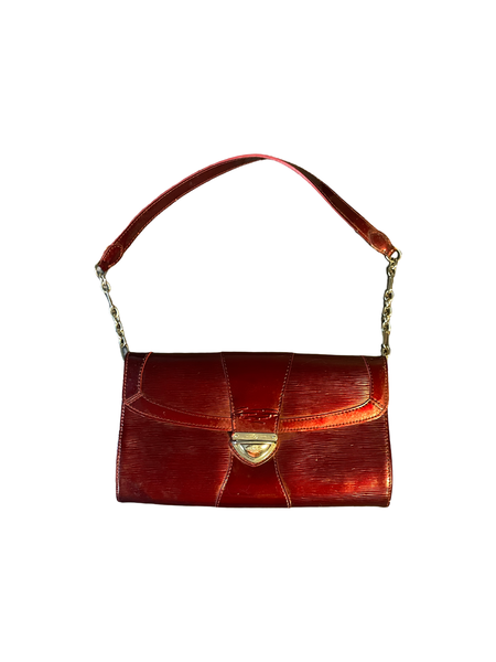 Vintage Red Leather Louis Vuitton Pochette Iena
