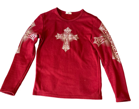 (M) Women’s Maroon Cross Longsleeve