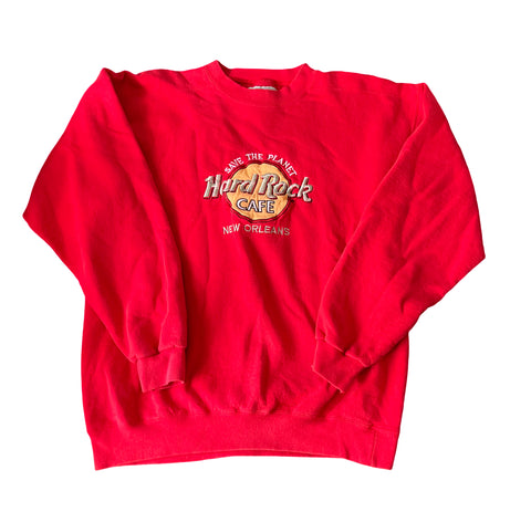 (L) Hard Rock Cafe Red Pullover