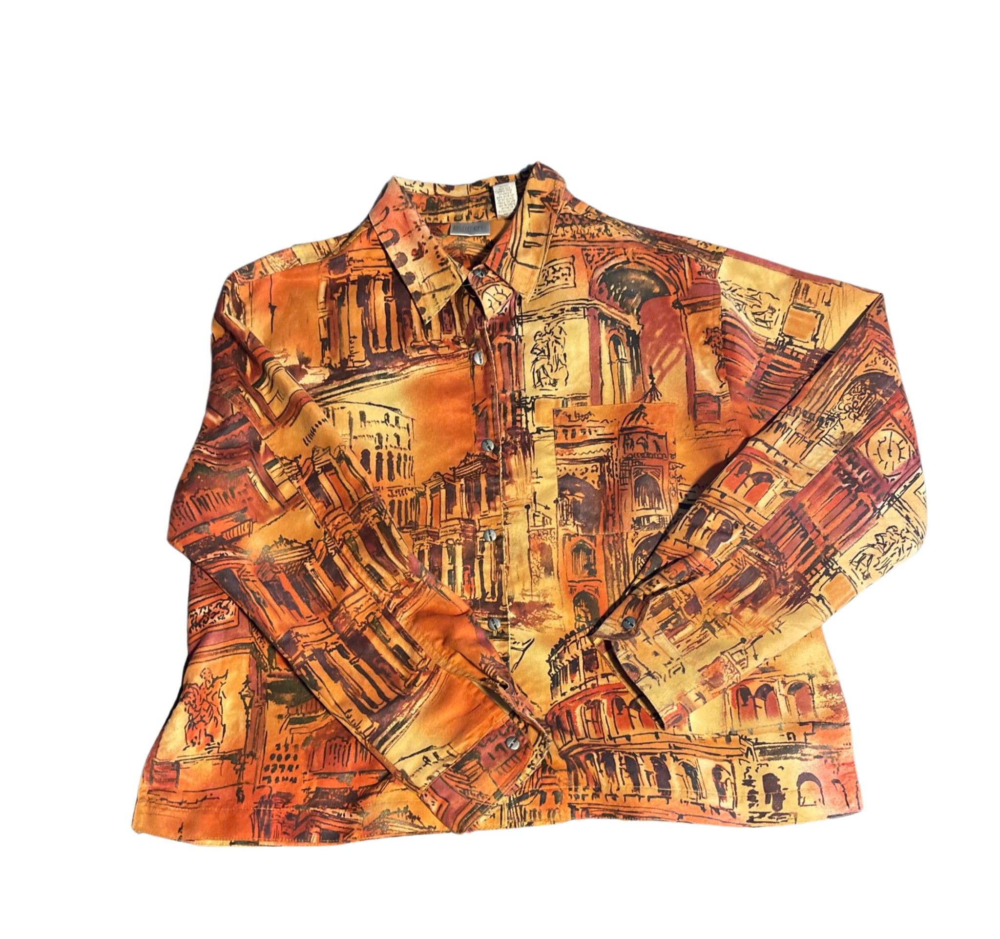 (XL) Chico’s Graphic Button Up