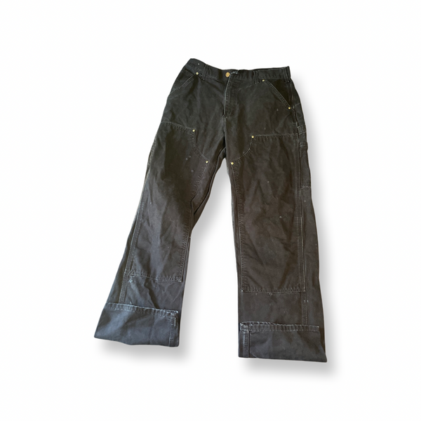 (32) Black Carhartt Double Knee Jeans