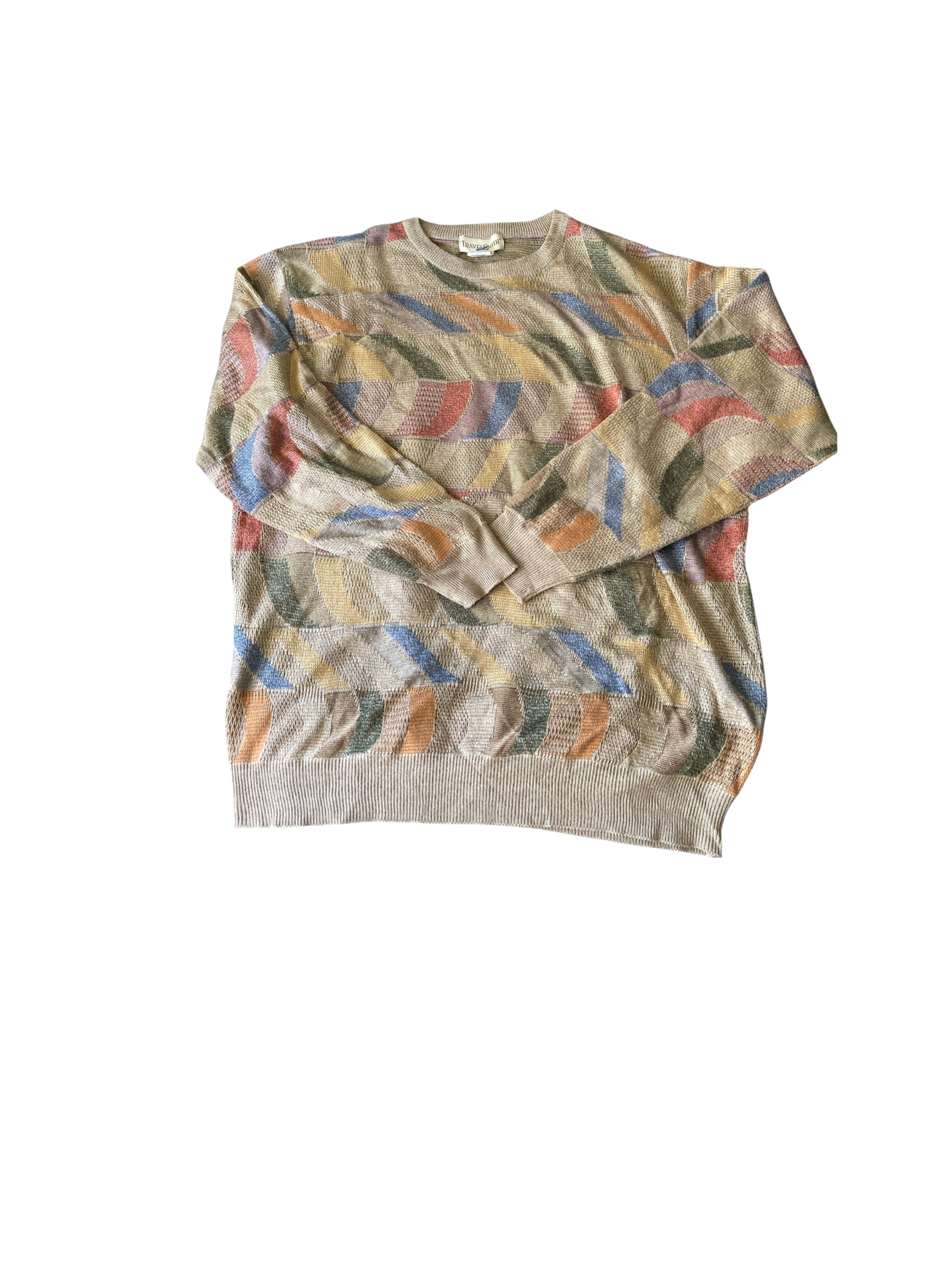 (L) Multicolored Khaki Sweater