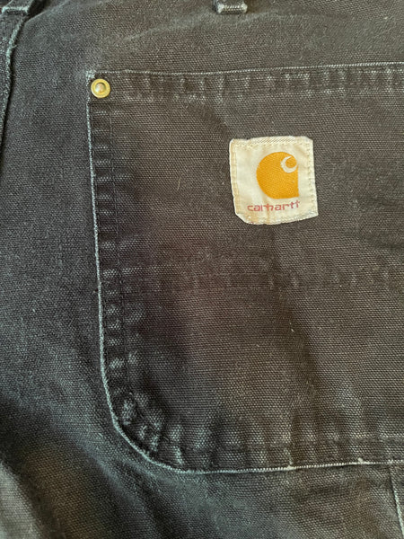 (32) Black Carhartt Double Knee Jeans