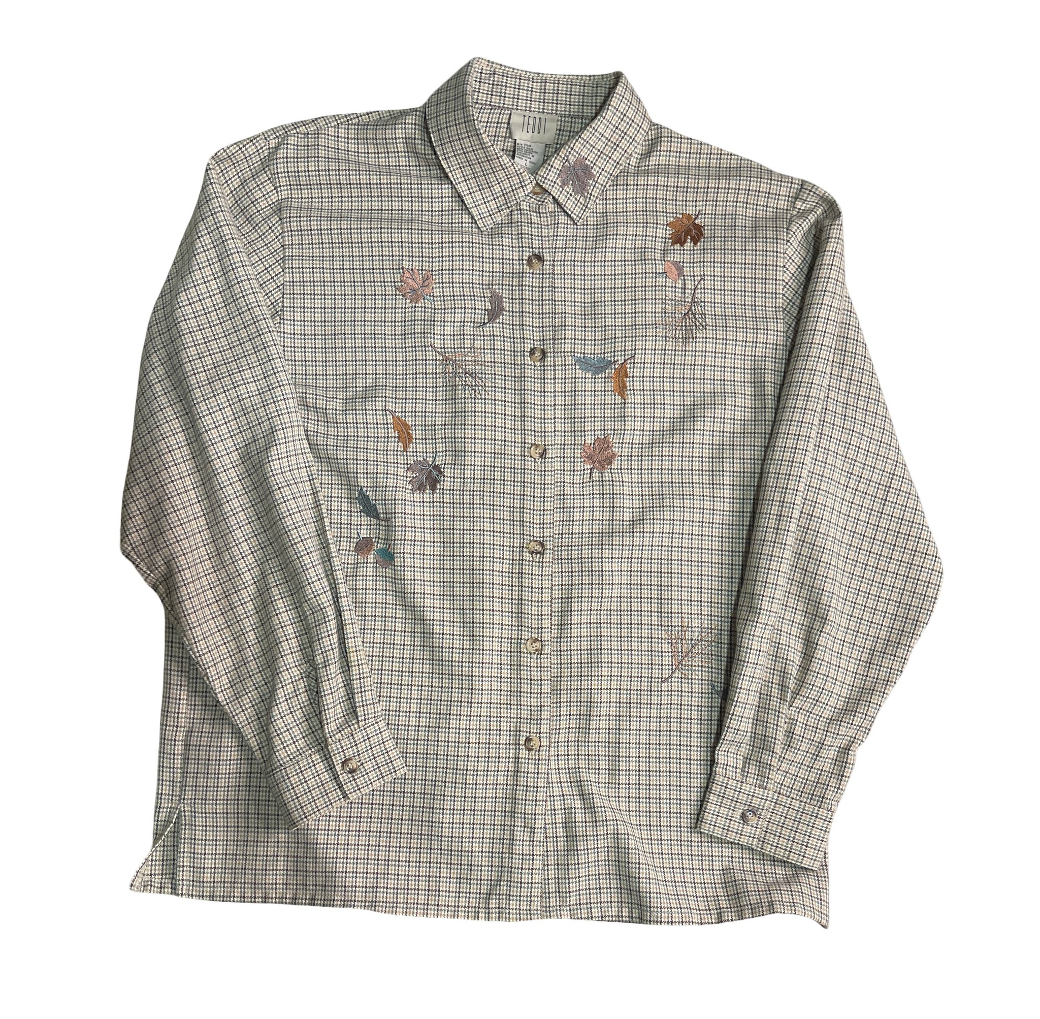 (L) TEDDY “Leaves” Flannel