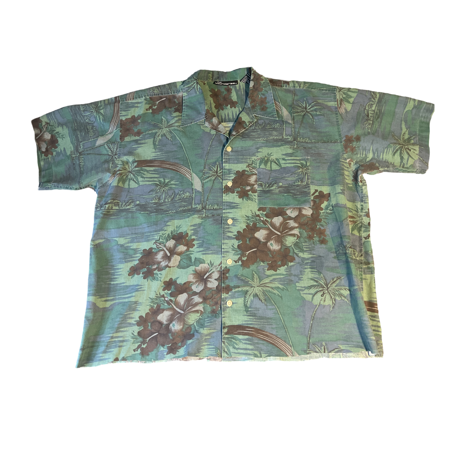(XL) No Boundaries Graphic Button Up