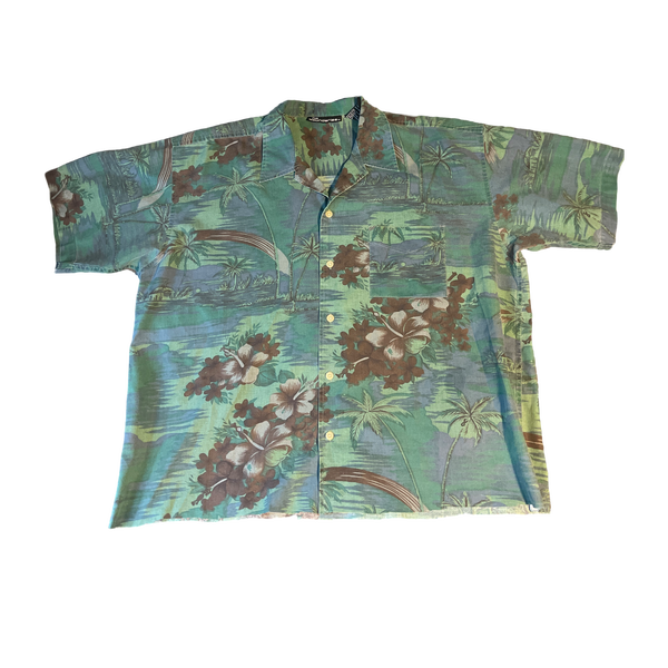 (XL) No Boundaries Graphic Button Up