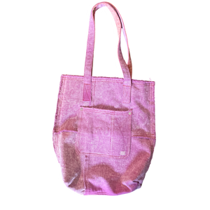 Pink Distressed Jean Bag