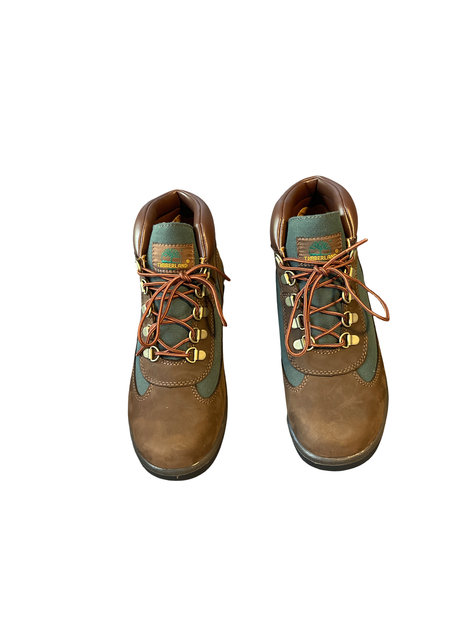 (Sz 5.5) Brown/Green Timbs
