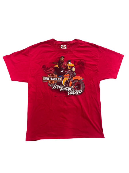(L) Free Range Chicken Harley Tee