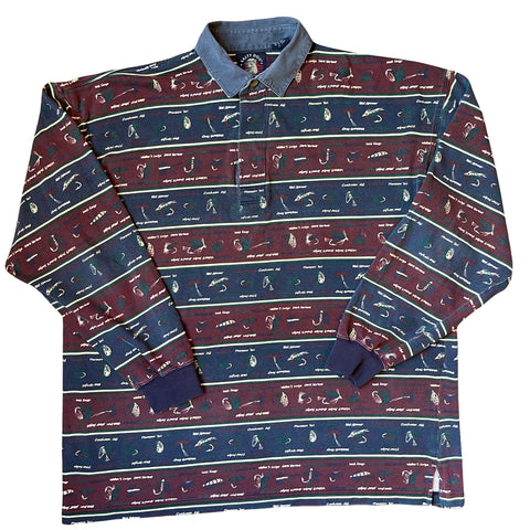 (XL) ‘Fisherman Hooks’ Collar Shirt