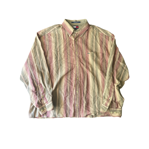 (XL) Striped Pastel Tommy Hilfiger Button Up