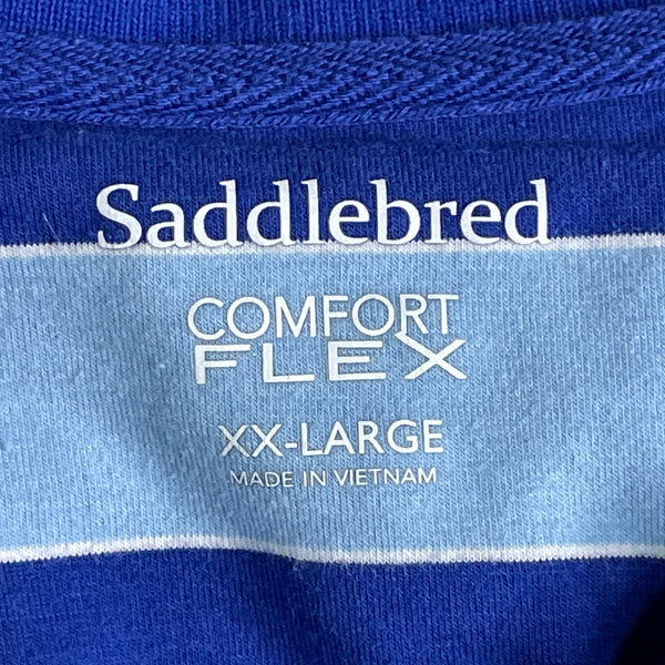(XXL) ‘Blue Striped’ Boxy Polo