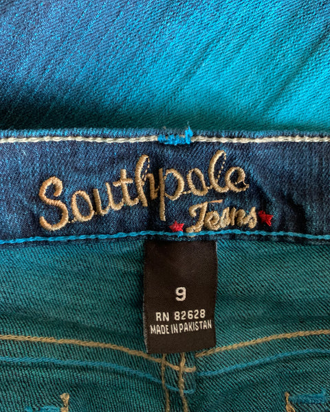 (30)Turquoise Southpole Flare Jeans