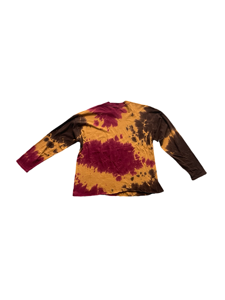 (L) Brown/Orange Tie-Dye Longsleeve