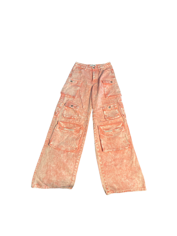 (5/6-28/30) Pink Baggy Pocketed Jeans