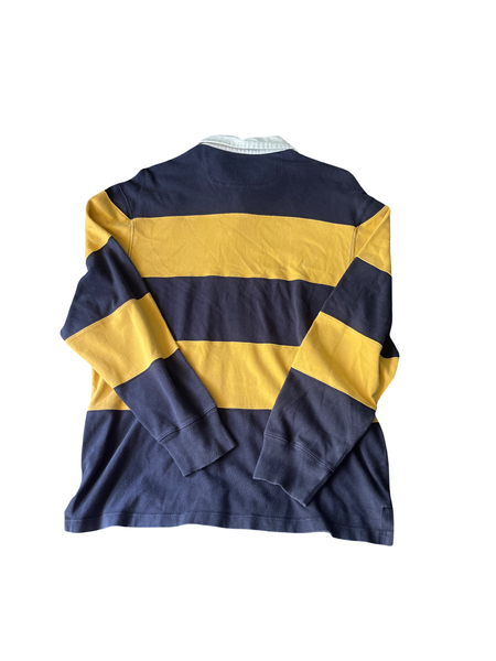 (L) St. John’s Blue/Yellow Striped Rugby Polo