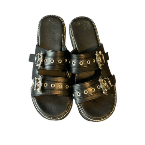 (Sz 9) Women’s Black Sandals