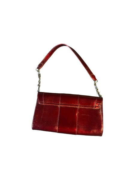 Vintage Red Leather Louis Vuitton Pochette Iena