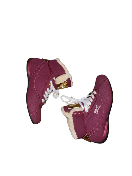 (Sz 6) Women’s Burgundy Everlast Fur Shoes