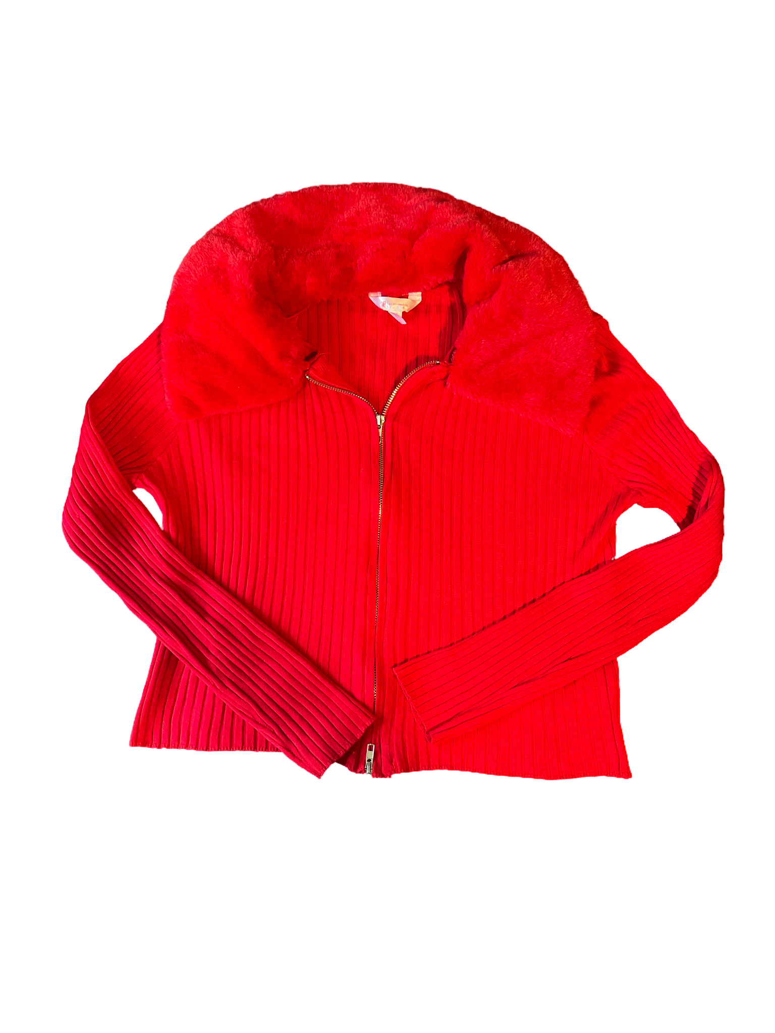 (XL) No Boundaries Red Fur ZipUp
