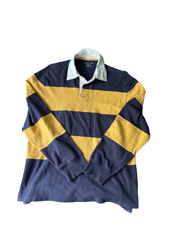 (L) St. John’s Blue/Yellow Striped Rugby Polo