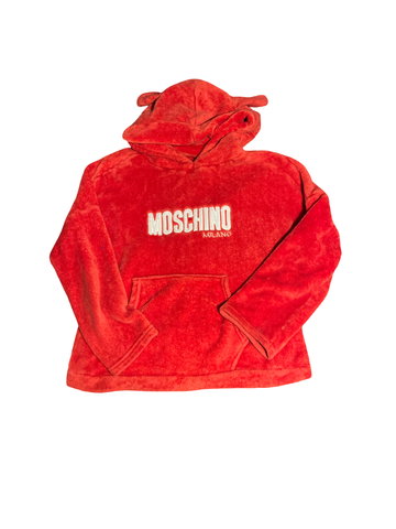 (M) Moschino Milano Women’s Red Pullover Hoody