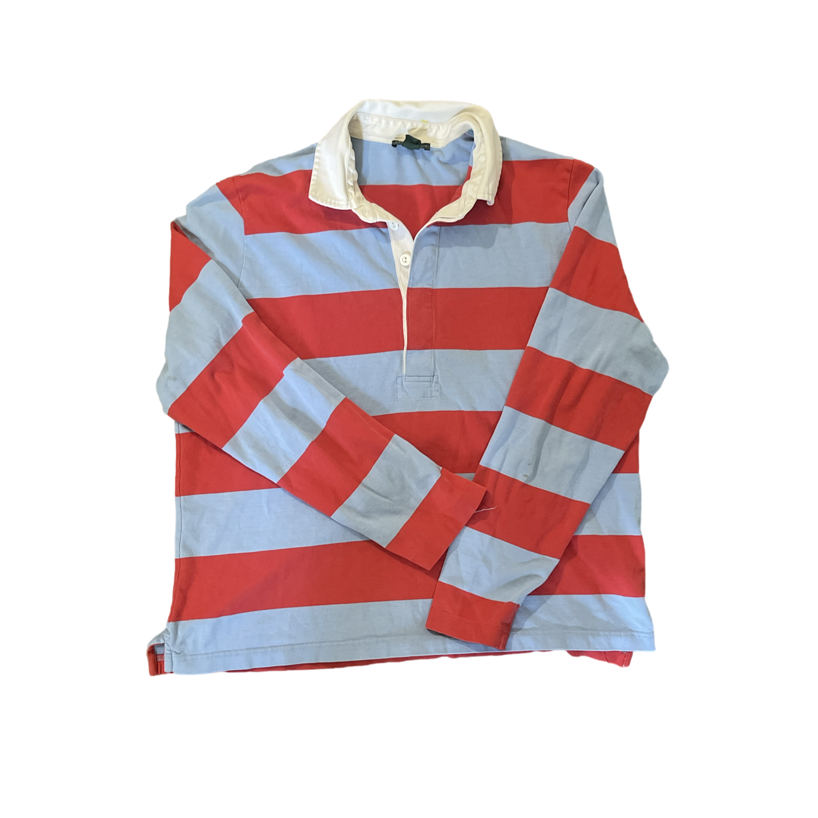 (XL) JCrew Cropped Red/Blue Longsleeve
