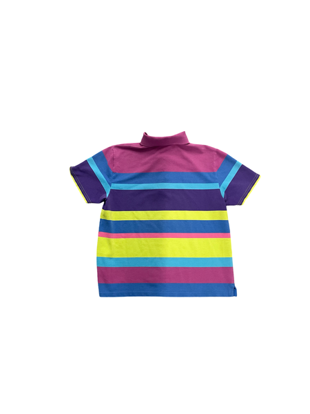 (S) Multicolored Striped Polo