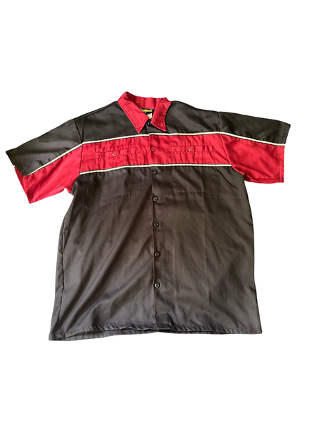 (M) Black/Red Button Up