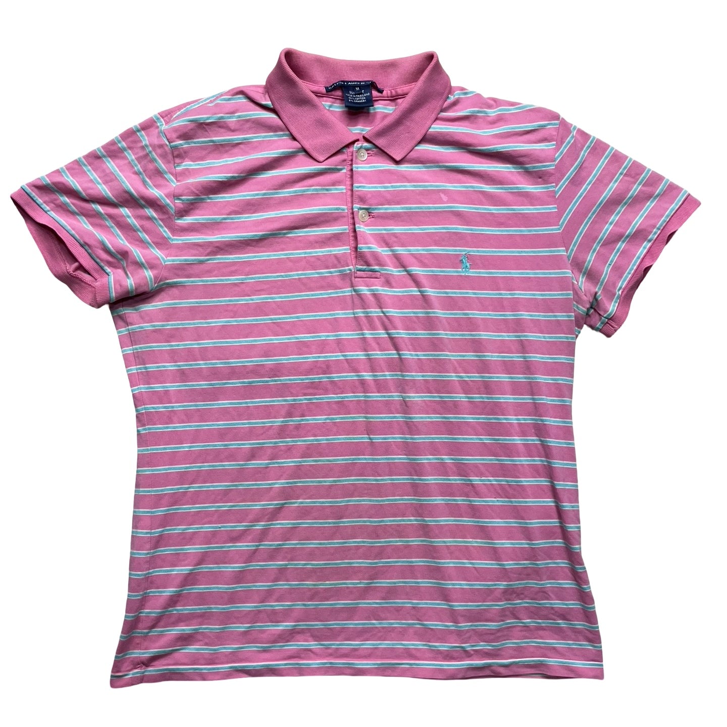 (M) Pink/Turqoise Ralph Lauren Sport Polo
