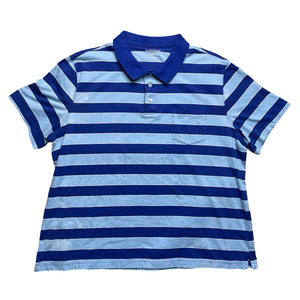 (XXL) ‘Blue Striped’ Boxy Polo
