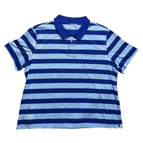 (XXL) ‘Blue Striped’ Boxy Polo