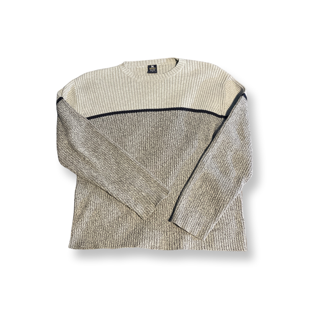 (M) Two Tone Grey Nautica Sweater