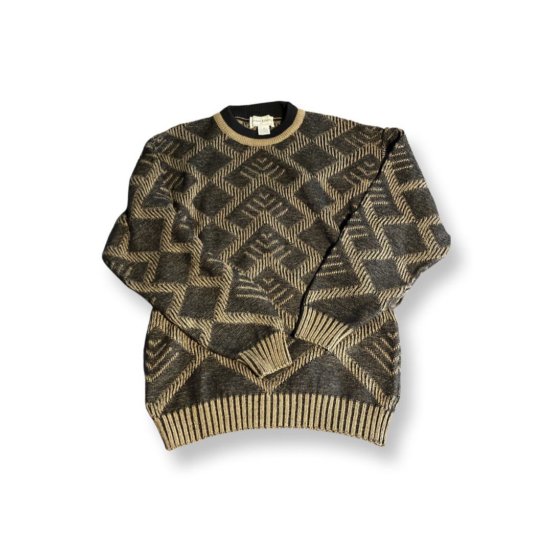(M) Expressions Two Tone Brown Sweater