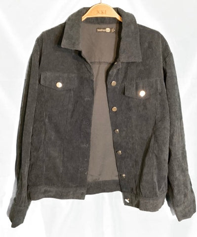 (M) Blue Boohoo man Cropped Jacket