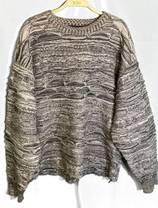 (L) Cropped Grey Knitted sweater