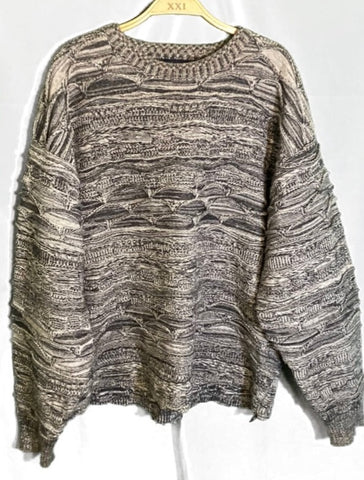 (L) Cropped Grey Knitted sweater