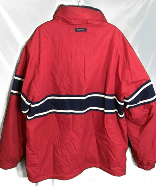 (L) Red Nautica Winter Zip Up