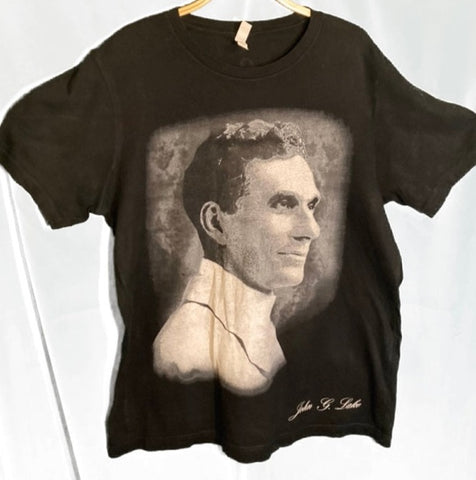 (L) Black John G. Lake Portrait Graphic tee
