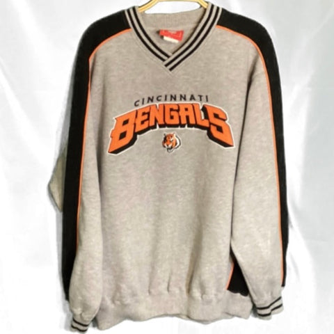 (L) Grey Cincinnati Bengals Team Pullover