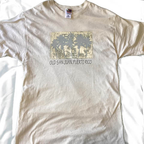 (L) Cream “Old San Juan Puerto Rico” Tee